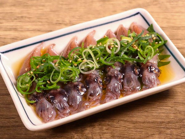 ホタルイカのレバ刺し風